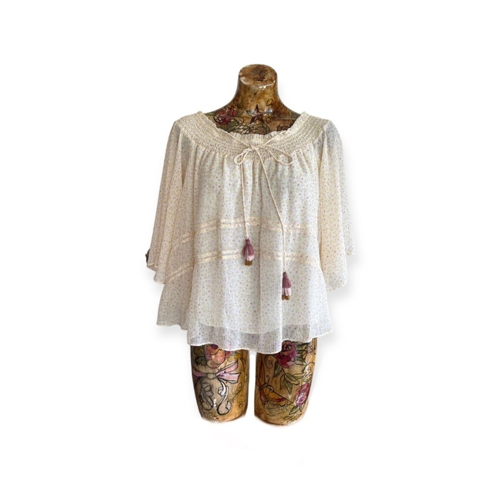 Rebecca Minkoff blouse top Small loose off shoulder